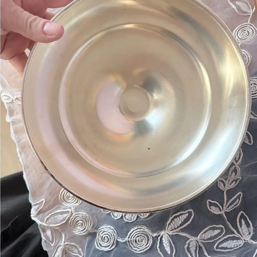 Elegant Silver Fondue Serveware Dish